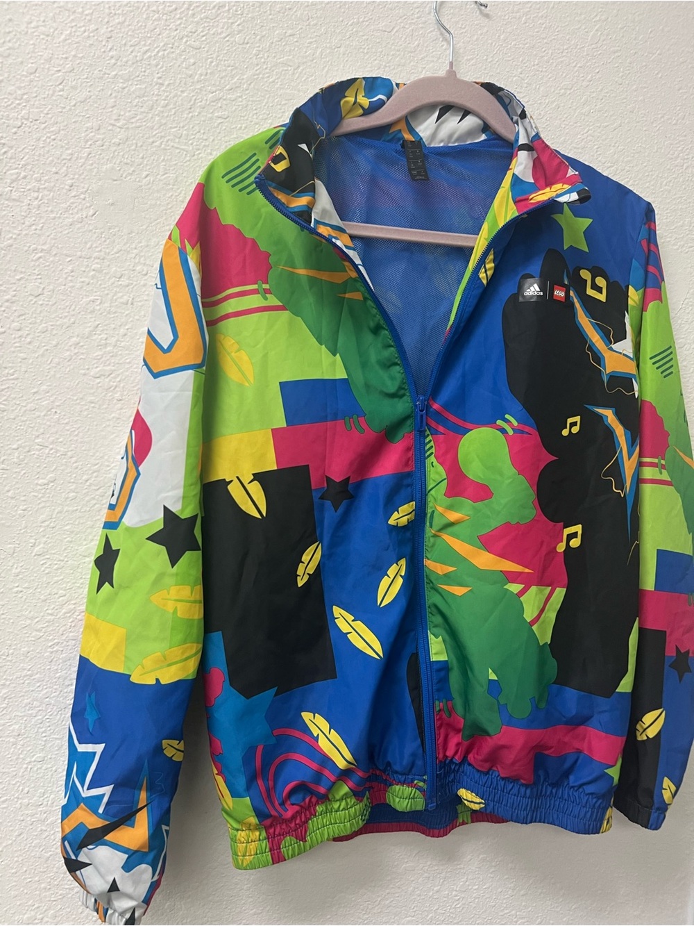 Adidas Colorful Graphic Windbreaker Jacket